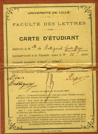 Carte d'étudiante